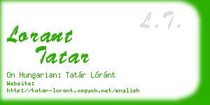 lorant tatar business card